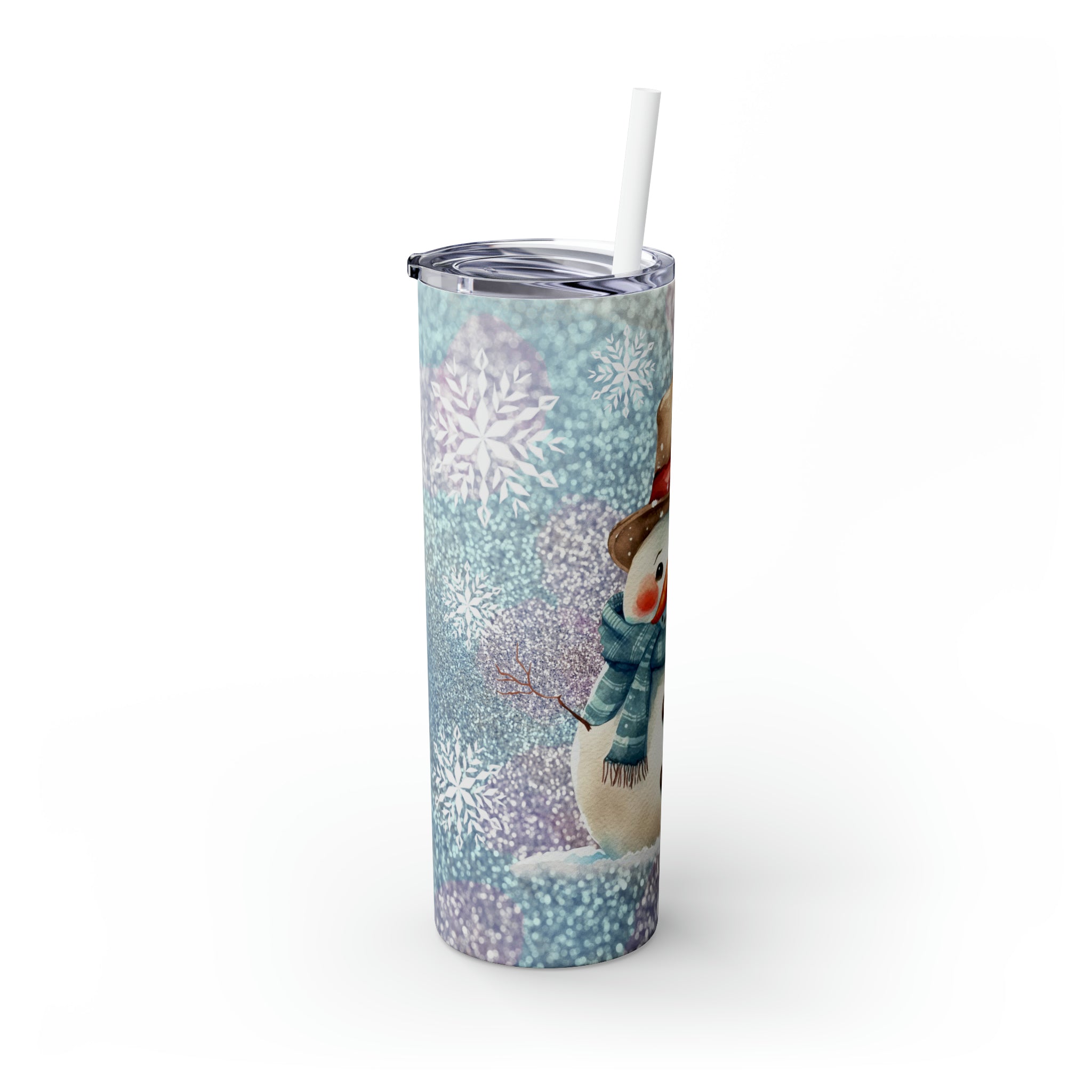 Snowman Skinny Steel Tumbler with Straw, 20oz Snowman Skinny Steel Tumbler with Straw, 20oz