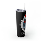 T-Rex Christmas Skinny Steel Tumbler with Straw, 20oz T-Rex Christmas Skinny Steel Tumbler with Straw, 20oz