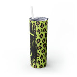 Leopard Personalized Skinny Steel Tumbler with Straw, 20oz Leopard Personalized Skinny Steel Tumbler with Straw, 20oz