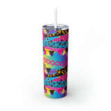 90's Personalized Skinny Steel Tumbler with Straw, 20oz 90's Personalized Skinny Steel Tumbler with Straw, 20oz