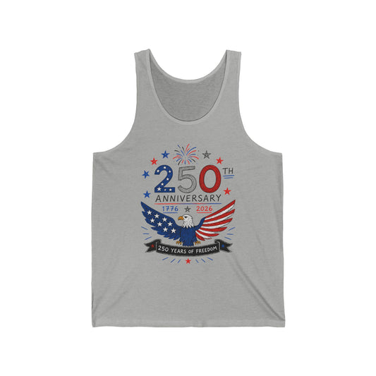 Eagle Wings Freedom 250th Anniversary Patriotic Americana Basic Tank Top - Unisex