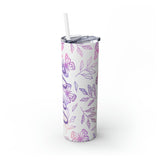Butterflies Personalized Skinny Steel Tumbler with Straw, 20oz Butterflies Personalized Skinny Steel Tumbler with Straw, 20oz