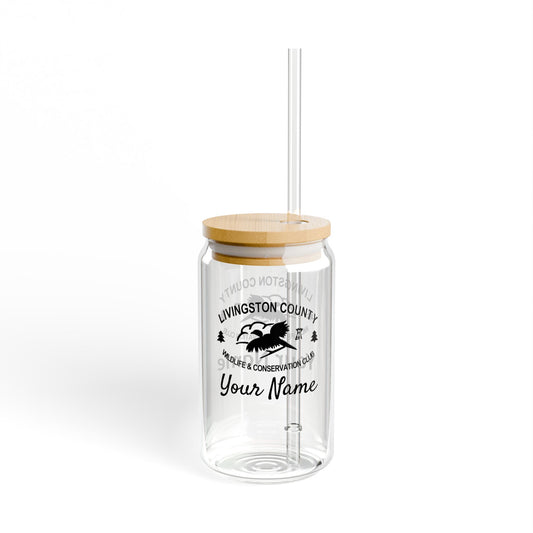 LCWCC Original Logo Sipper Glass with Straw - 16oz