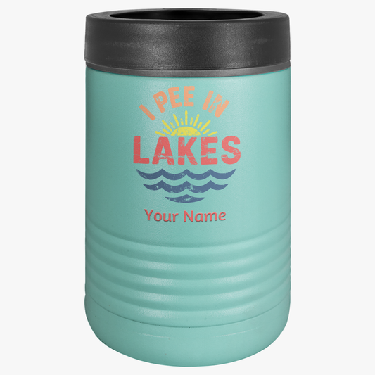 Hard Can Cooler - 12oz - I Pee In Lakes Retro Beach Color