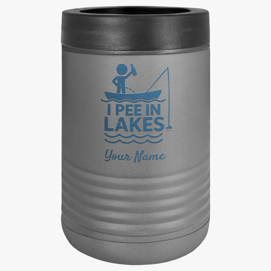 Hard Can Cooler - 12oz - I Pee In Lakes Stick Guy on Boat
