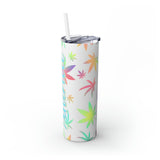 Cannabis Personalized Skinny Steel Tumbler with Straw, 20oz Cannabis Personalized Skinny Steel Tumbler with Straw, 20oz