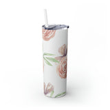 Floral Skinny Steel Tumbler with Straw, 20oz Floral Skinny Steel Tumbler with Straw, 20oz