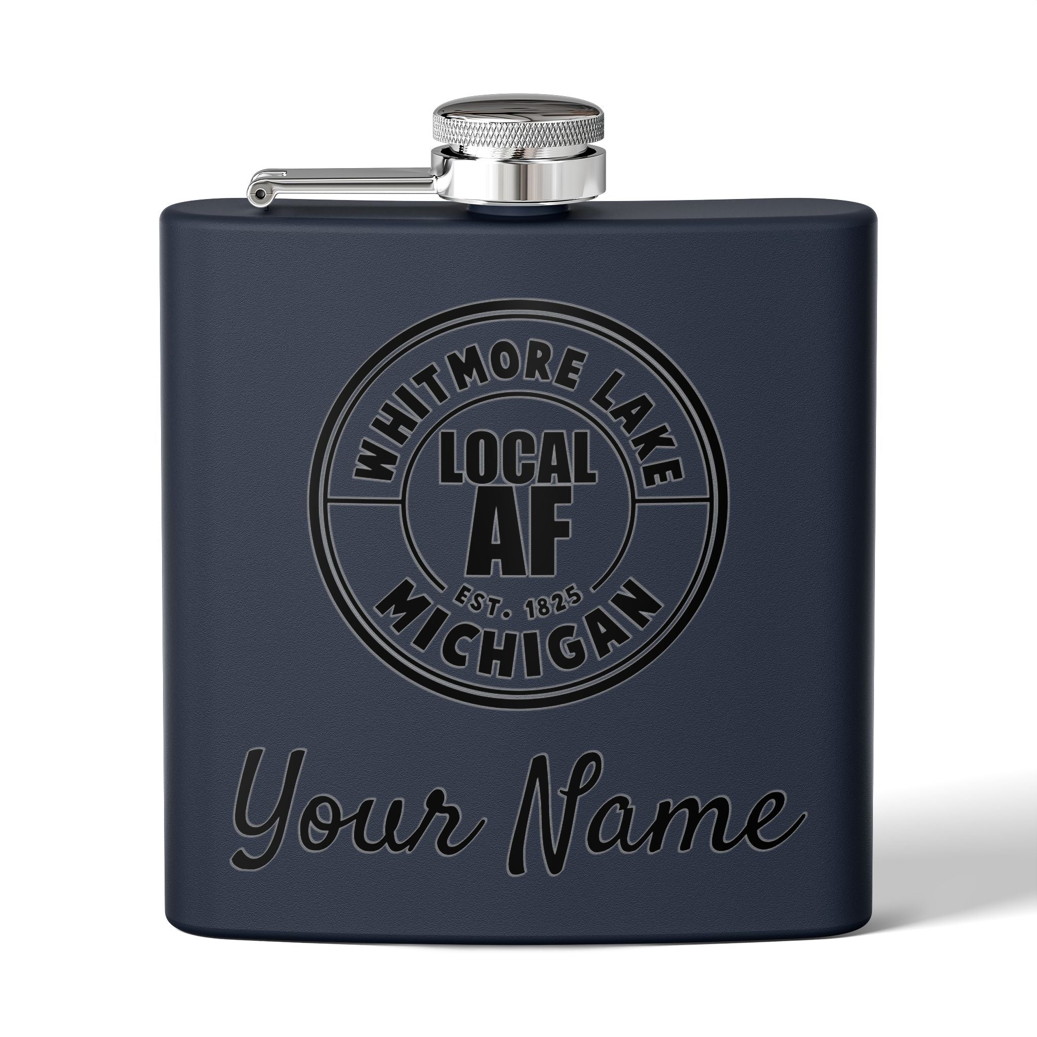 Whitmore Lake Local AF Flask - 6oz Whitmore Lake Local AF Flask - 6oz