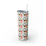 Donuts Personalized Skinny Steel Tumbler with Straw, 20oz Donuts Personalized Skinny Steel Tumbler with Straw, 20oz