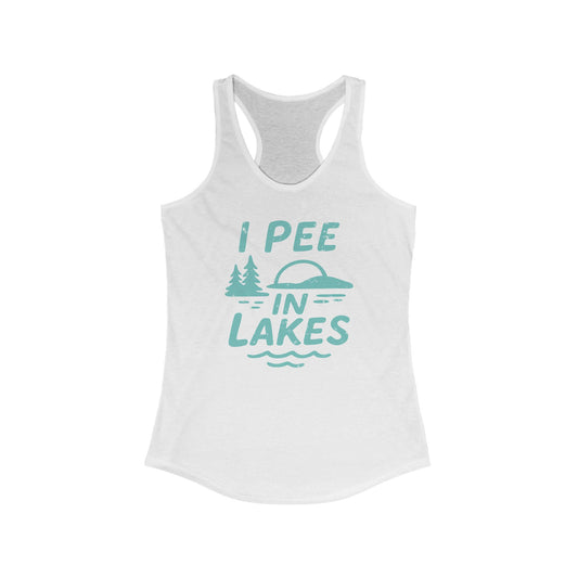 Basic Racerback Tank Top - Women's - I Pee In Lakes Retro