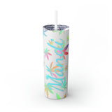 Cannabis Personalized Skinny Steel Tumbler with Straw, 20oz Cannabis Personalized Skinny Steel Tumbler with Straw, 20oz