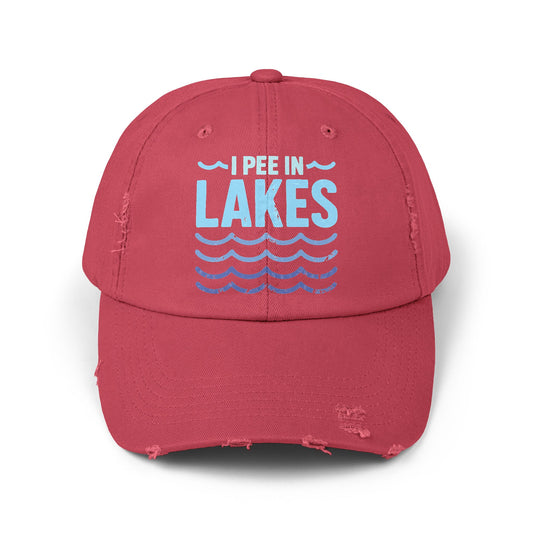 Distressed Cap - I Pee In Lakes Blues