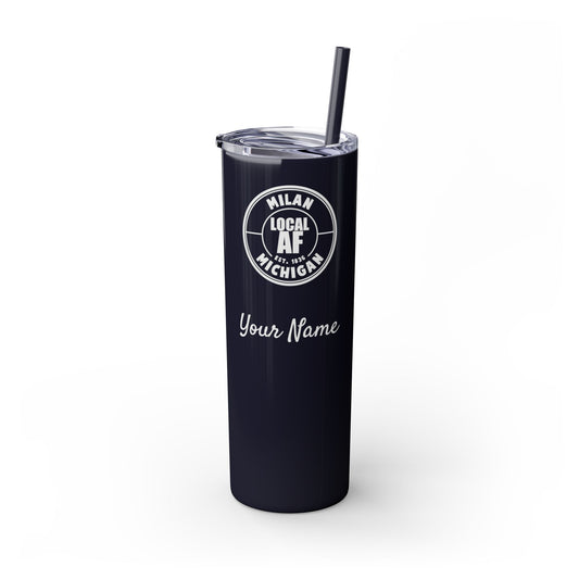 Milan Local AF Skinny Steel Tumbler with Straw - 20oz