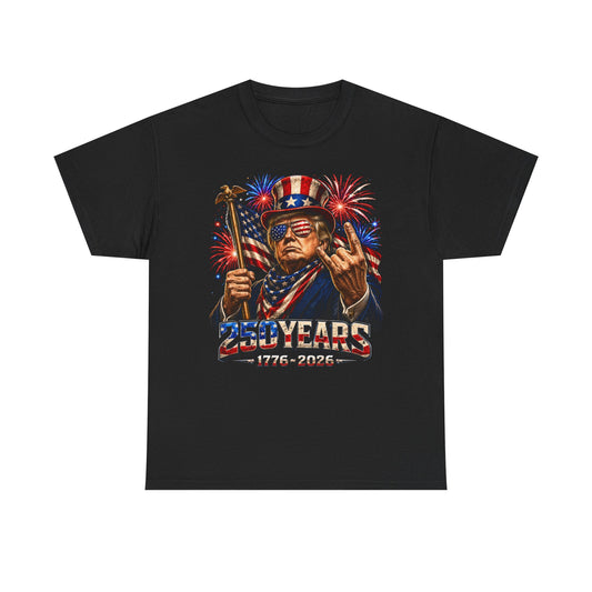 Funny President Figure Parade 250th Anniversary Patriotic Grunge Basic T-Shirt - Unisex