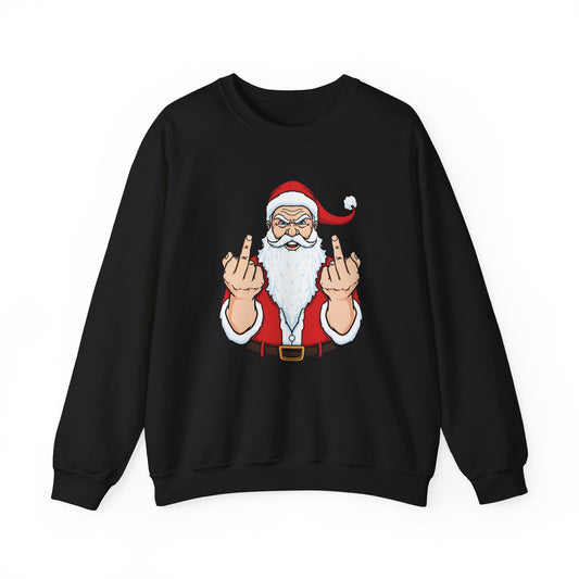 Santa Middle Finger Crewneck Sweatshirt - Unisex