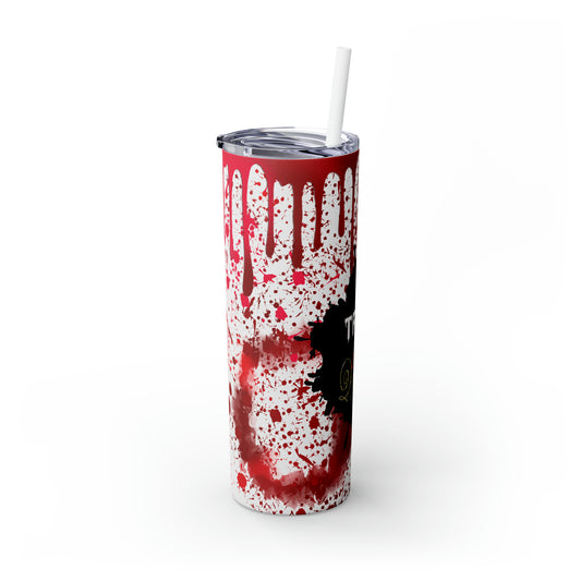 True Crime Queen Skinny Steel Tumbler with Straw, 20oz