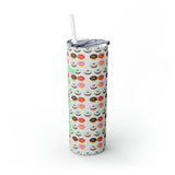 Donuts Personalized Skinny Steel Tumbler with Straw, 20oz Donuts Personalized Skinny Steel Tumbler with Straw, 20oz