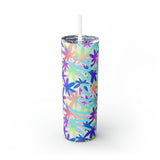 Cannabis Personalized Skinny Steel Tumbler with Straw, 20oz Cannabis Personalized Skinny Steel Tumbler with Straw, 20oz