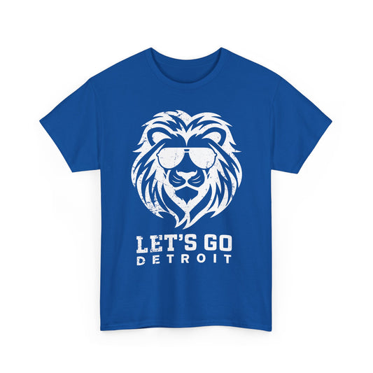 Let's Go Detroit Lion White Basic T-Shirt - Unisex