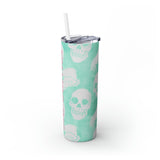 Skulls Personalized Skinny Steel Tumbler with Straw, 20oz Skulls Personalized Skinny Steel Tumbler with Straw, 20oz