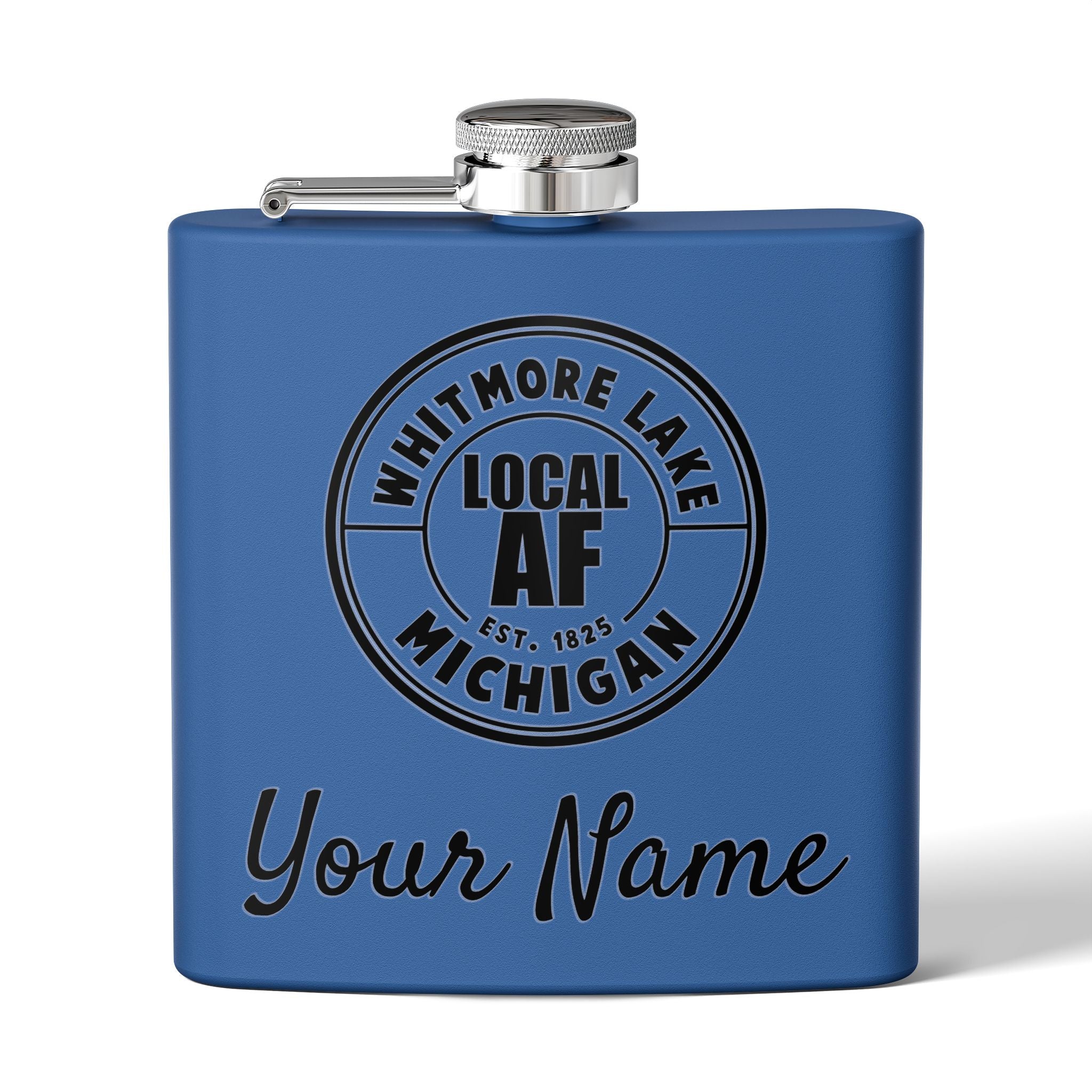Whitmore Lake Local AF Flask - 6oz Whitmore Lake Local AF Flask - 6oz
