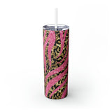 Zebra Personalized Skinny Steel Tumbler with Straw, 20oz Zebra Personalized Skinny Steel Tumbler with Straw, 20oz