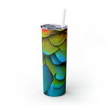 Bird Feathers Skinny Steel Tumbler with Straw, 20oz Bird Feathers Skinny Steel Tumbler with Straw, 20oz