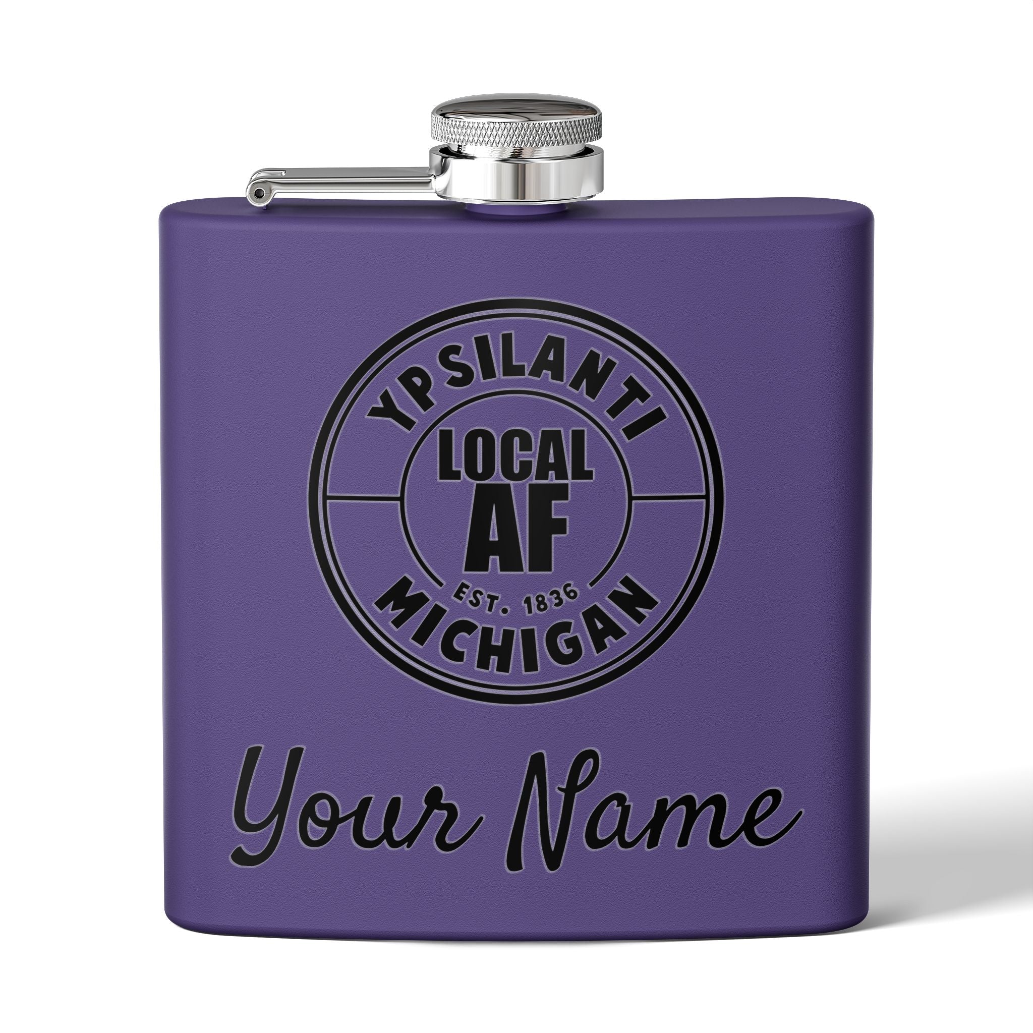 Ypsilanti Local AF Flask - 6oz Ypsilanti Local AF Flask - 6oz