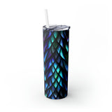 Dragon Pattern Skinny Steel Tumbler with Straw, 20oz Dragon Pattern Skinny Steel Tumbler with Straw, 20oz