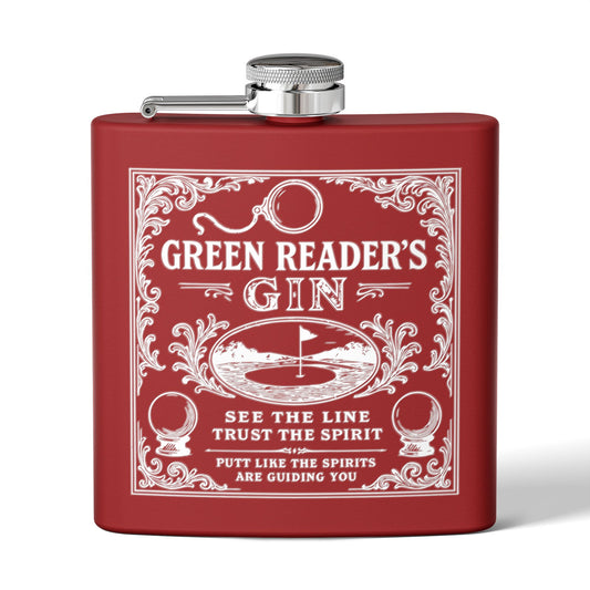 Green Reader's Black Flask - 6oz