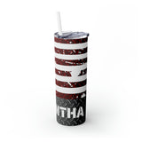 USA Personalized Skinny Steel Tumbler with Straw, 20oz USA Personalized Skinny Steel Tumbler with Straw, 20oz