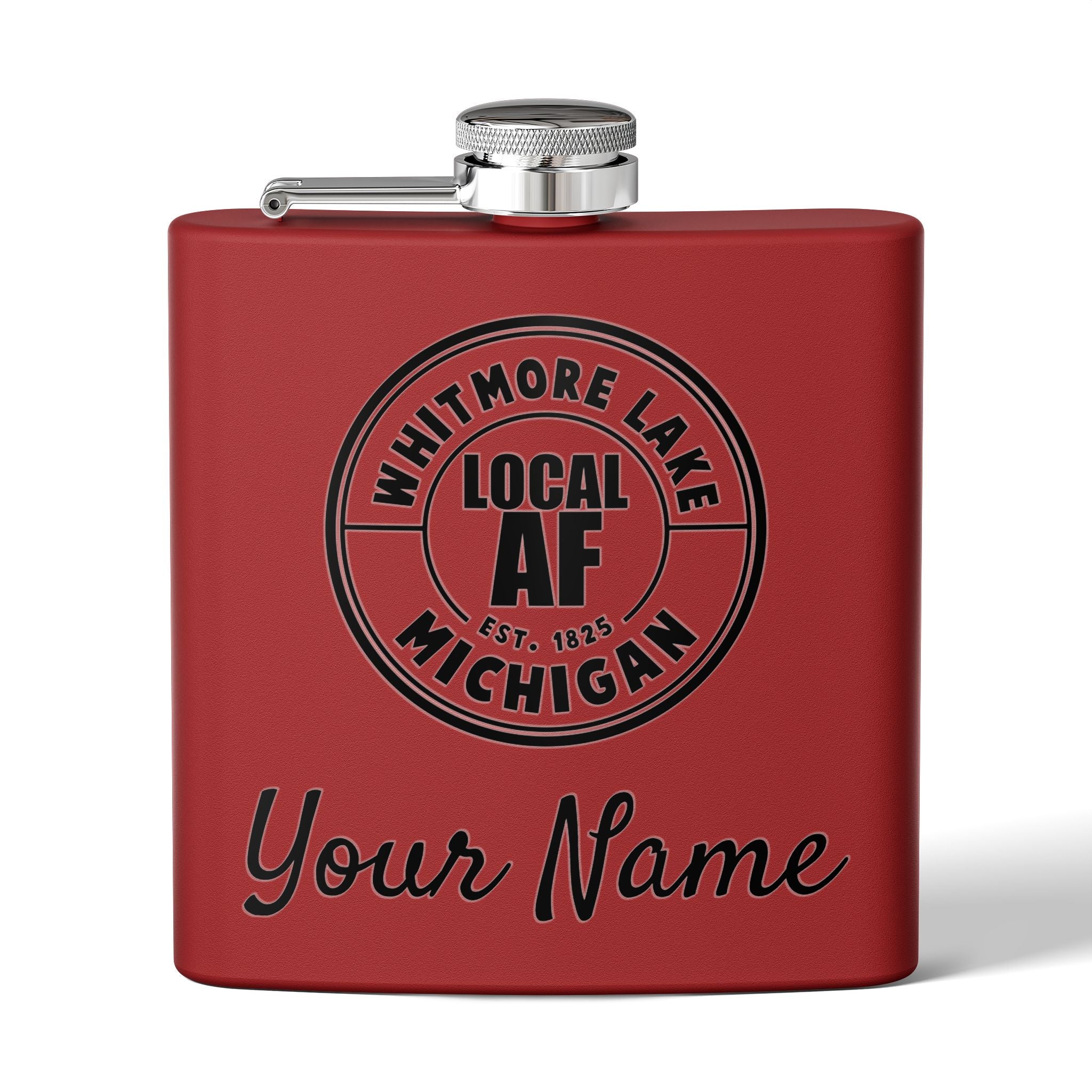 Whitmore Lake Local AF Flask - 6oz Whitmore Lake Local AF Flask - 6oz