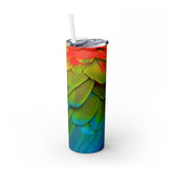 Bird Feathers Skinny Steel Tumbler with Straw, 20oz Bird Feathers Skinny Steel Tumbler with Straw, 20oz
