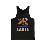 Basic Tank Top - Unisex - I Pee In Lakes Retro Sun Basic Tank Top - Unisex - I Pee In Lakes Retro Sun
