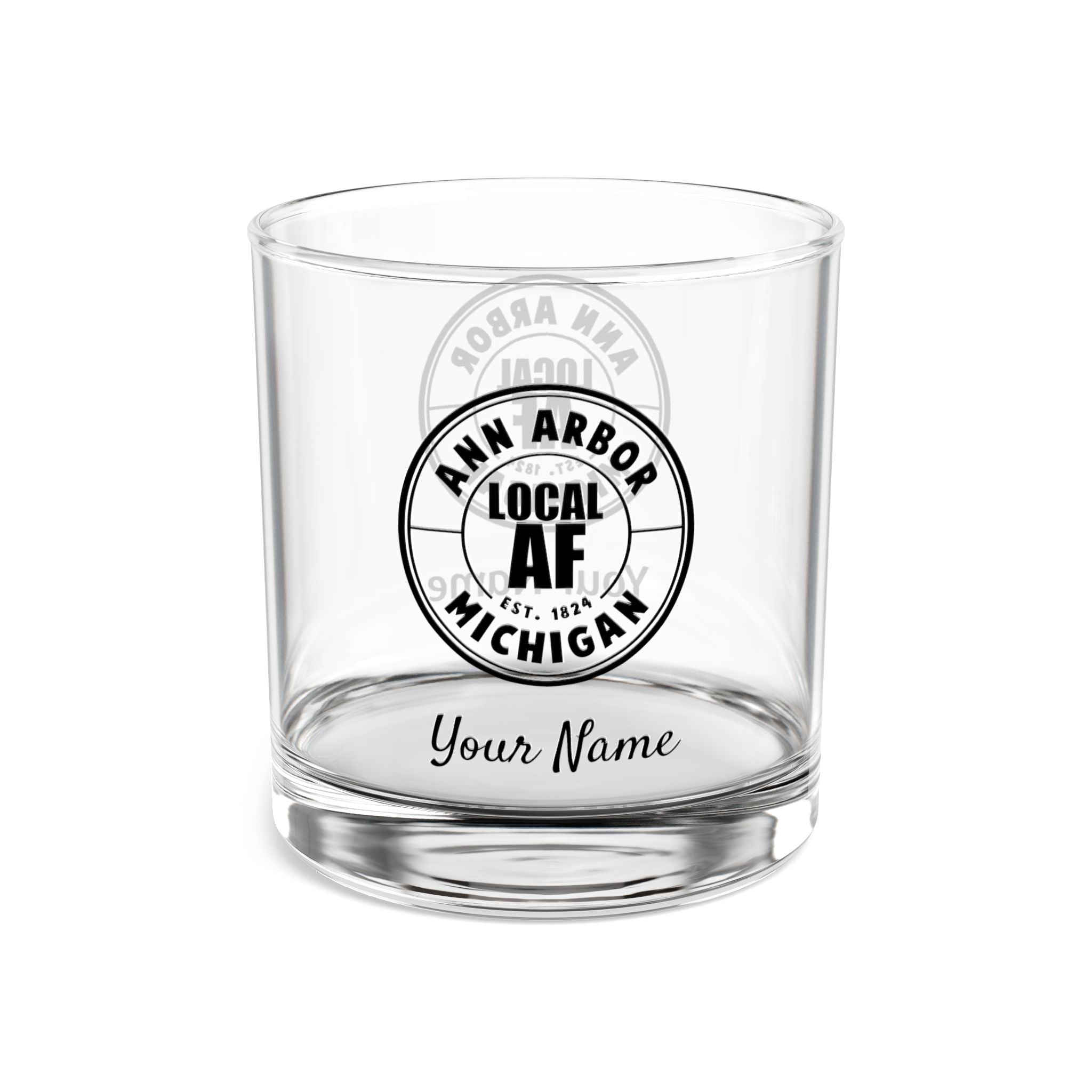Ann Arbor Local AF Rocks Glass - 10oz Ann Arbor Local AF Rocks Glass - 10oz