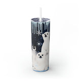 Winter Animal Skinny Steel Tumbler with Straw, 20oz Winter Animal Skinny Steel Tumbler with Straw, 20oz