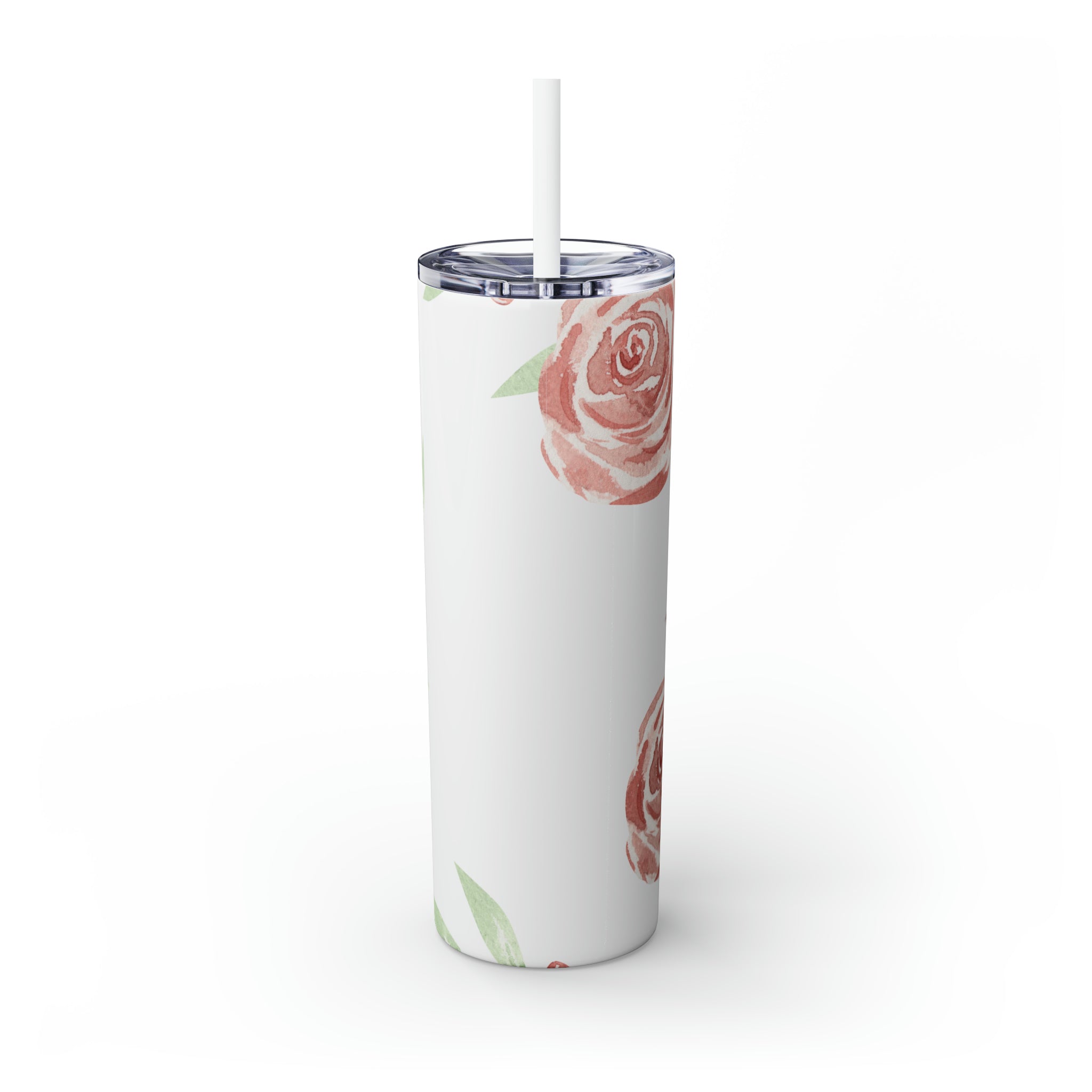Floral Skinny Steel Tumbler with Straw, 20oz Floral Skinny Steel Tumbler with Straw, 20oz