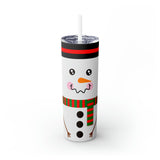 Snowman Skinny Steel Tumbler with Straw, 20oz Snowman Skinny Steel Tumbler with Straw, 20oz