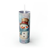 Snowman Skinny Steel Tumbler with Straw, 20oz Snowman Skinny Steel Tumbler with Straw, 20oz