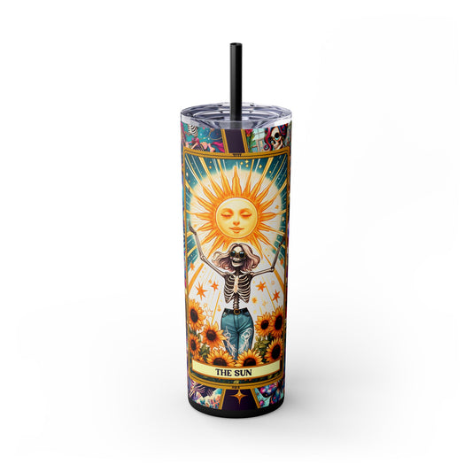 The Sun 2 Skinny Steel Tumbler with Straw, 20oz