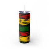 Marijuana Skinny Steel Tumbler with Straw, 20oz Marijuana Skinny Steel Tumbler with Straw, 20oz