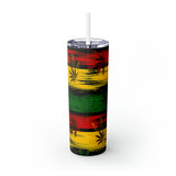 Marijuana Skinny Steel Tumbler with Straw, 20oz Marijuana Skinny Steel Tumbler with Straw, 20oz