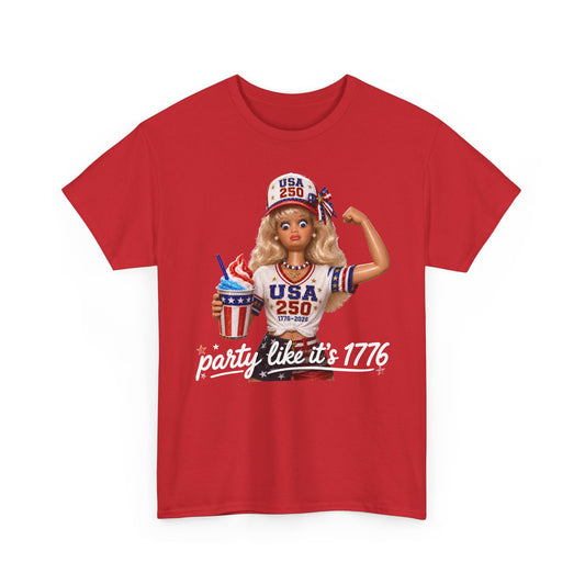 Cute Doll Party 1776 2026 Funny Patriotic Americana Basic T-Shirt - Unisex
