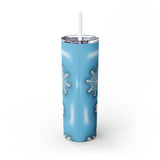 Snowflakes 1 Skinny Steel Tumbler with Straw, 20oz Snowflakes 1 Skinny Steel Tumbler with Straw, 20oz