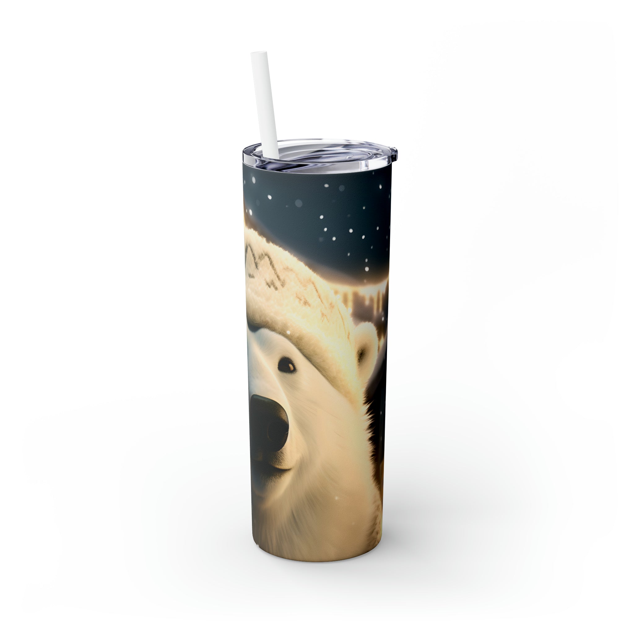 Polar Bear Skinny Steel Tumbler with Straw, 20oz Polar Bear Skinny Steel Tumbler with Straw, 20oz