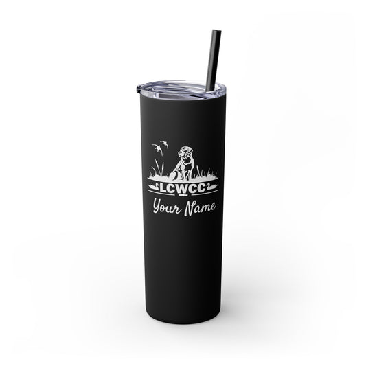 LCWCC Dog Logo Skinny Steel Tumbler with Straw - 20oz