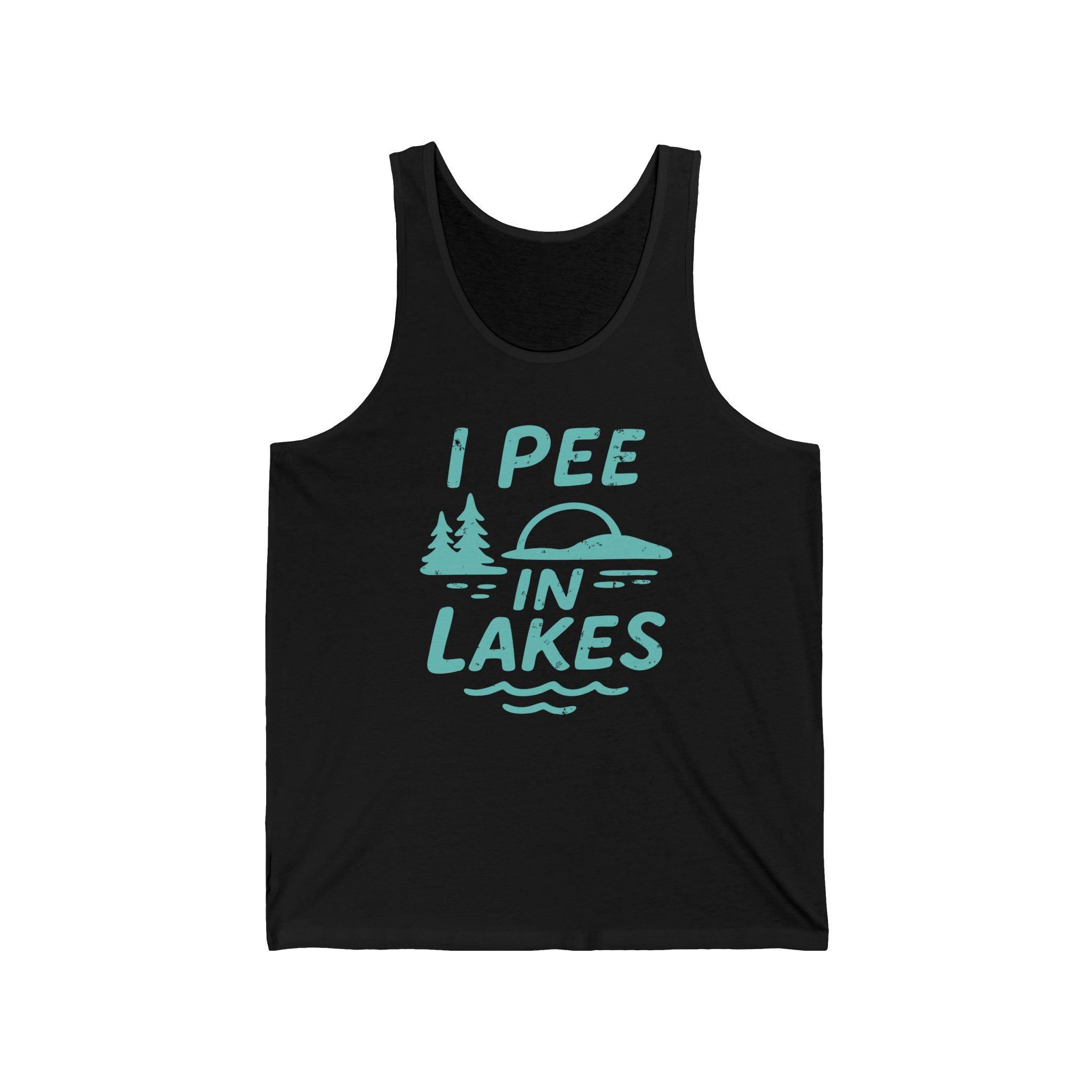 Basic Tank Top - Unisex - I Pee In Lakes Retro Basic Tank Top - Unisex - I Pee In Lakes Retro