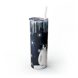 Winter Animal Skinny Steel Tumbler with Straw, 20oz Winter Animal Skinny Steel Tumbler with Straw, 20oz