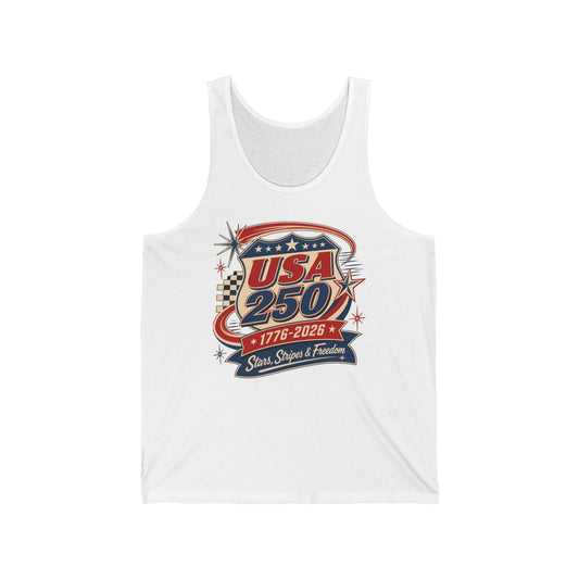 Racing Badge USA 250 1776 2026 Retro Patriotic Basic T-Shirt - Unisex