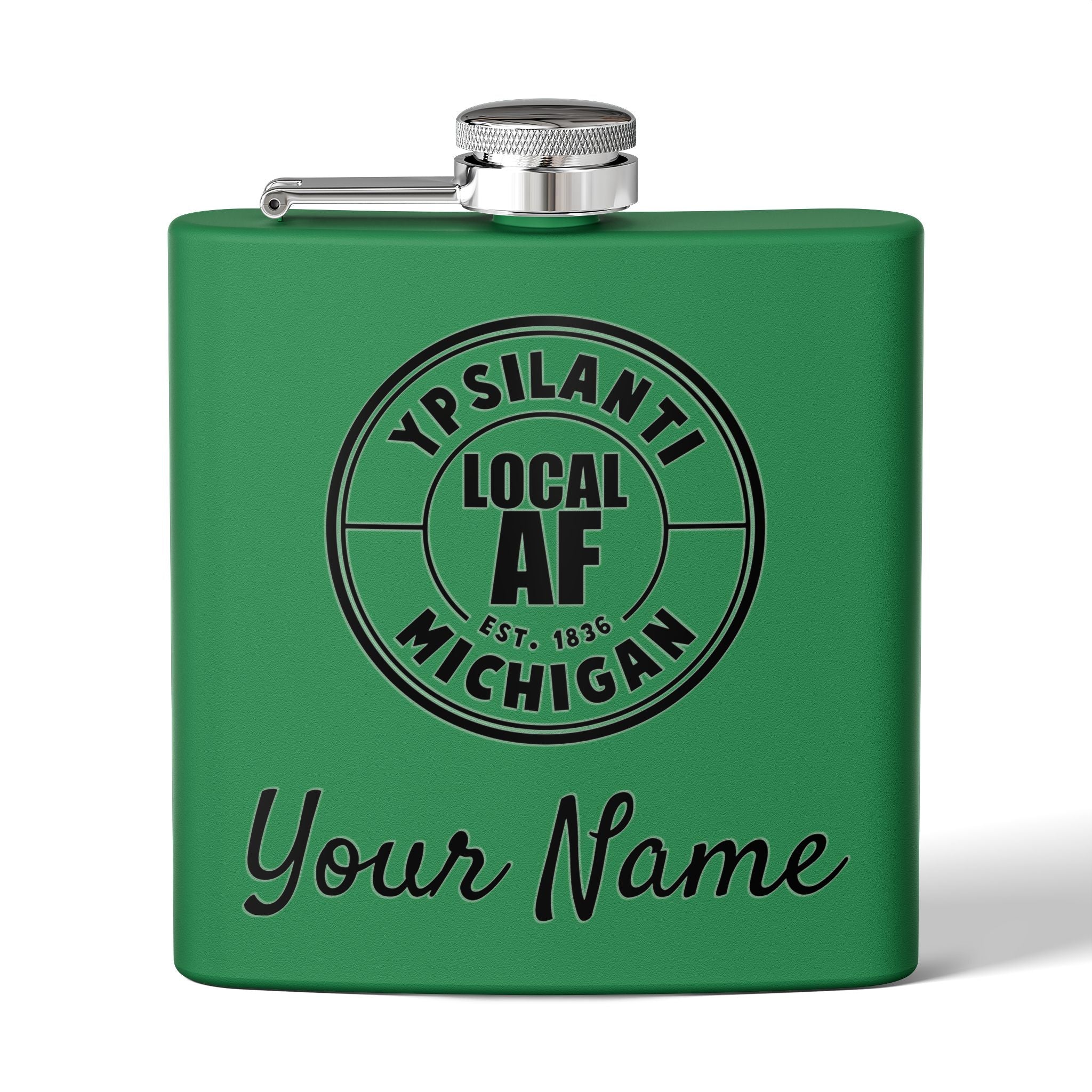Ypsilanti Local AF Flask - 6oz Ypsilanti Local AF Flask - 6oz